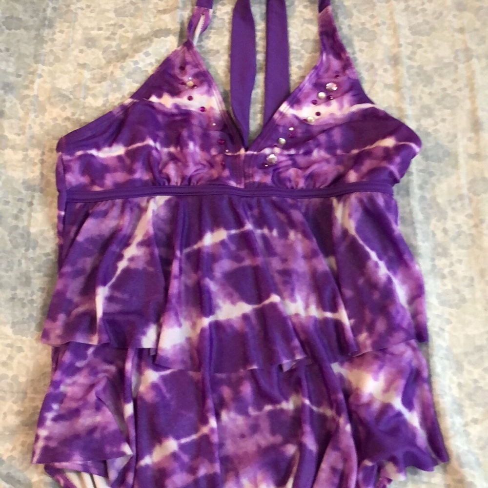 Girls justice swimming suit size 16